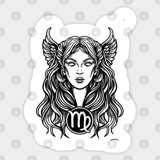 Virgo - Astrology Design Sticker by Kneazal